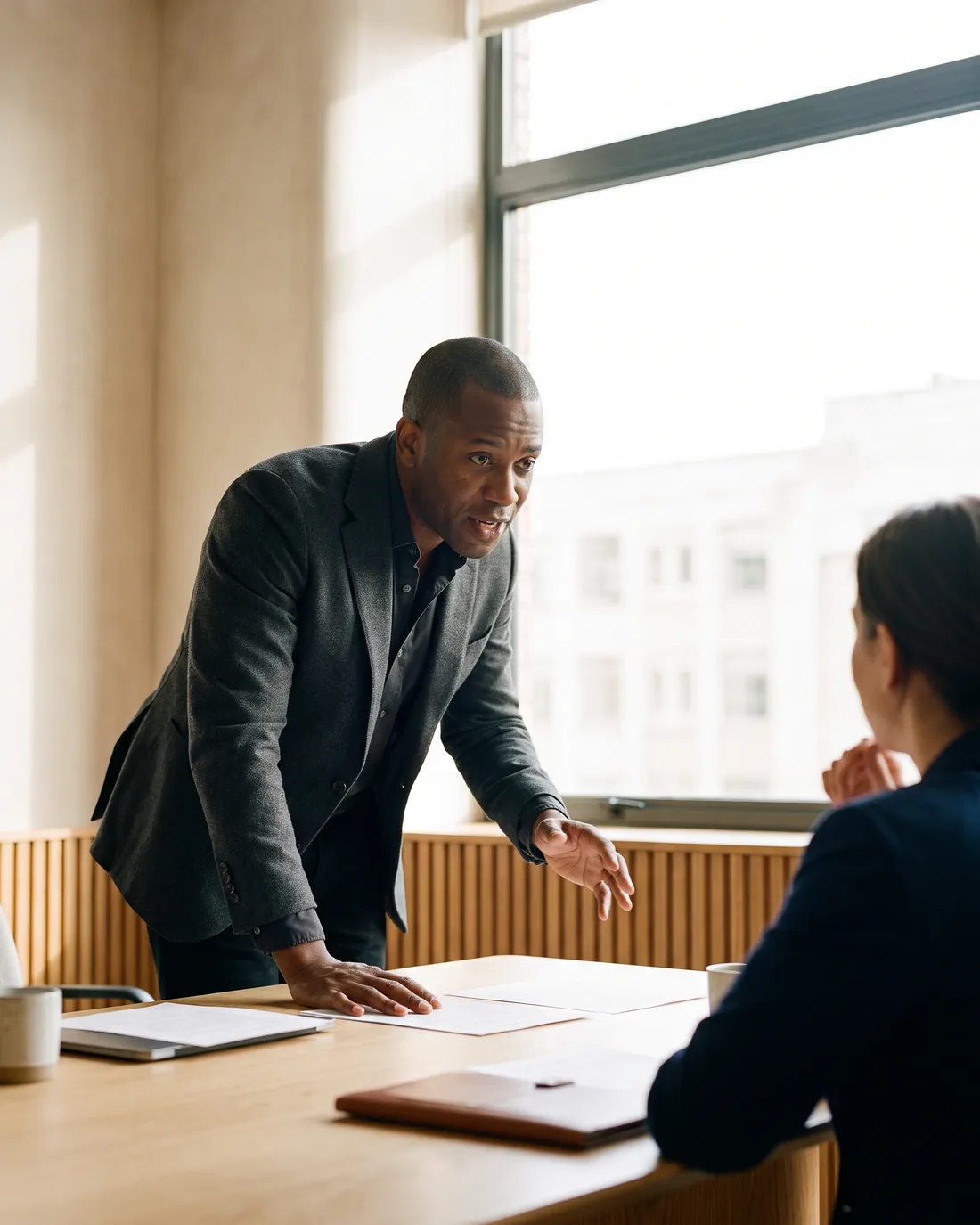 A fractional CFO at work in a New York business setting