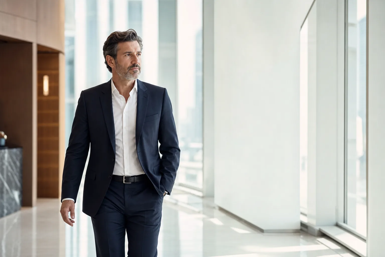 A fractional COO at work in a New York business setting