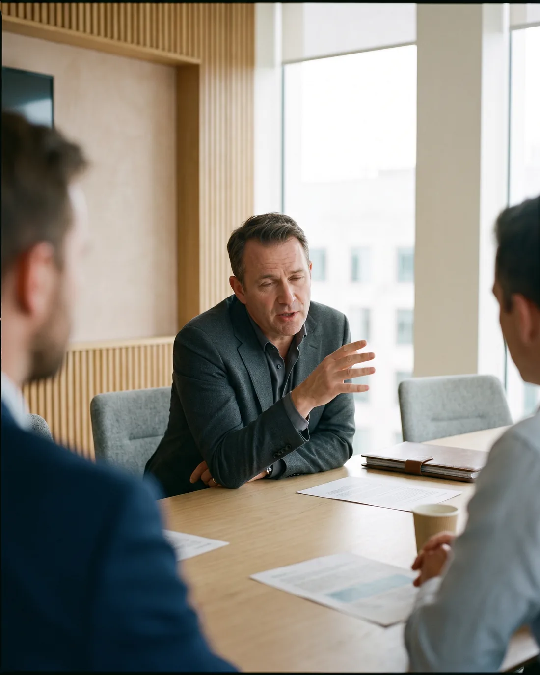 A fractional CRO at work in a New York business setting